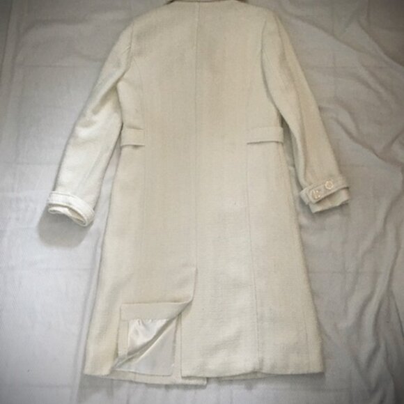 Vintage Textured Full Length Winter Coat - Size 7 - Picture 5 of 6